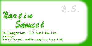 martin samuel business card